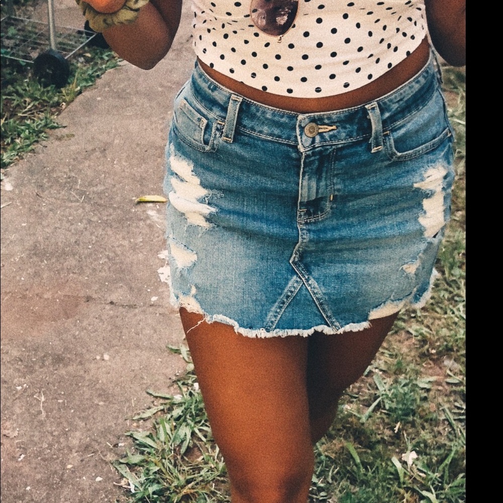Hollister denim skirt
